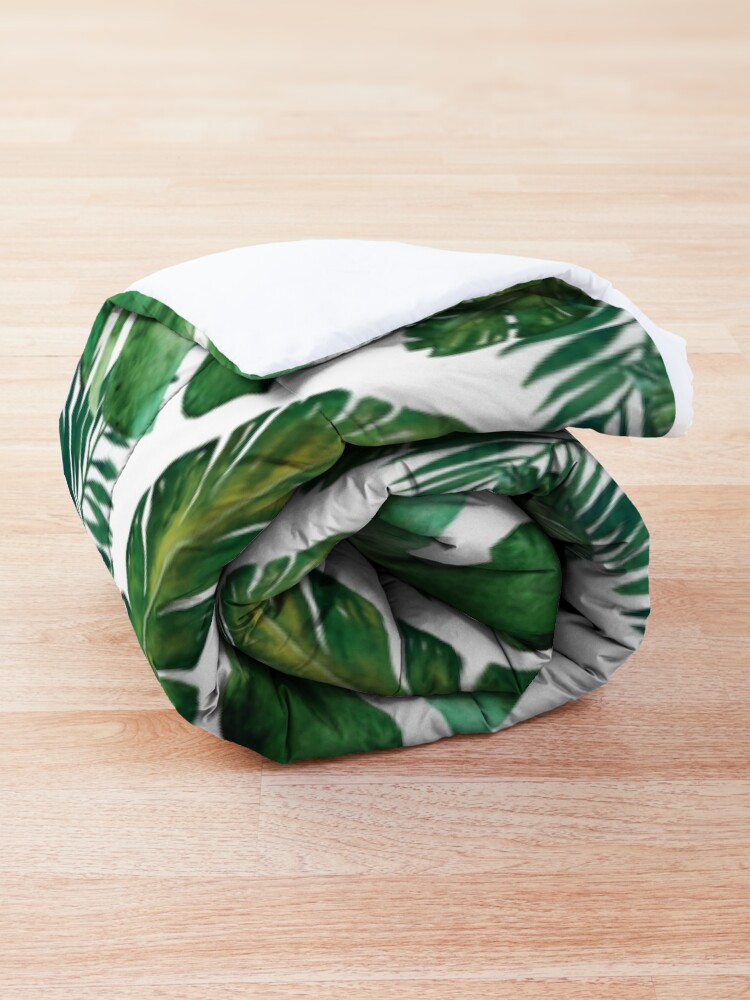 Alternate view of Monstera Banana Palm Leaf Comforter