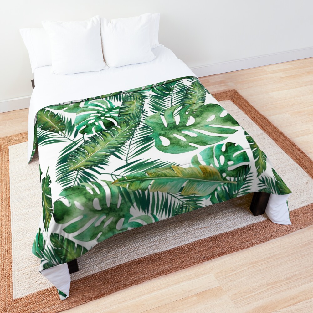 Monstera Banana Palm Leaf Comforter