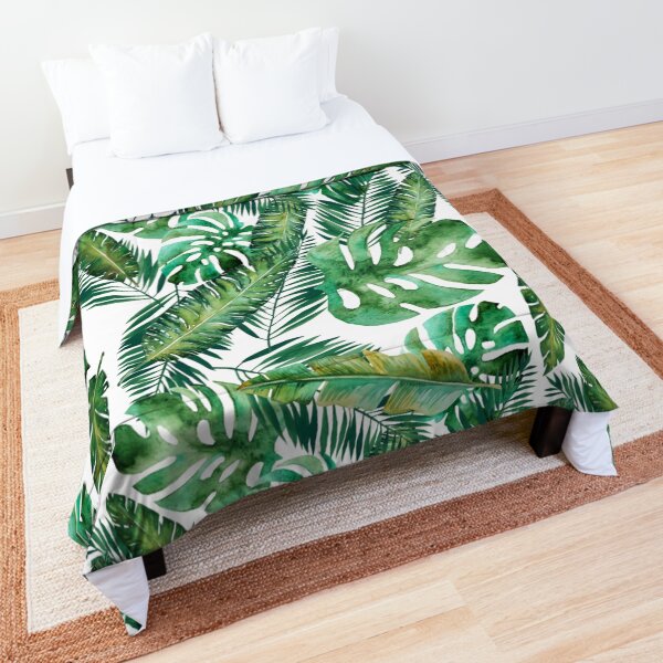 Monstera Banana Palm Leaf Comforter