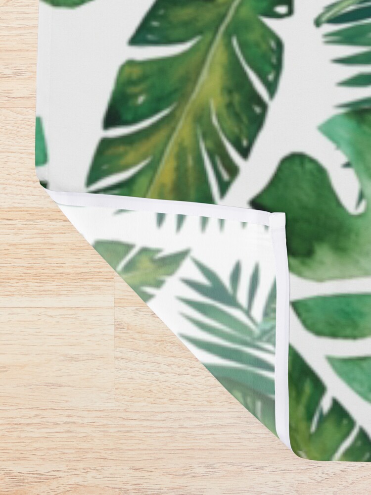Monstera Banana Palm Leaf Shower Curtain By Crazycanonmom Redbubble