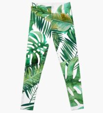 Monstera Banana Palm Leaf Leggings