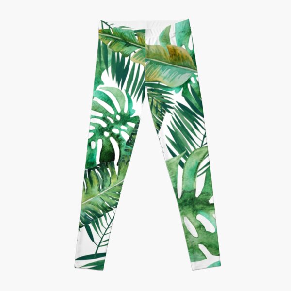 Monstera Banana Palm Leaf Leggings