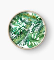 Monstera Banana Palm Leaf Clock
