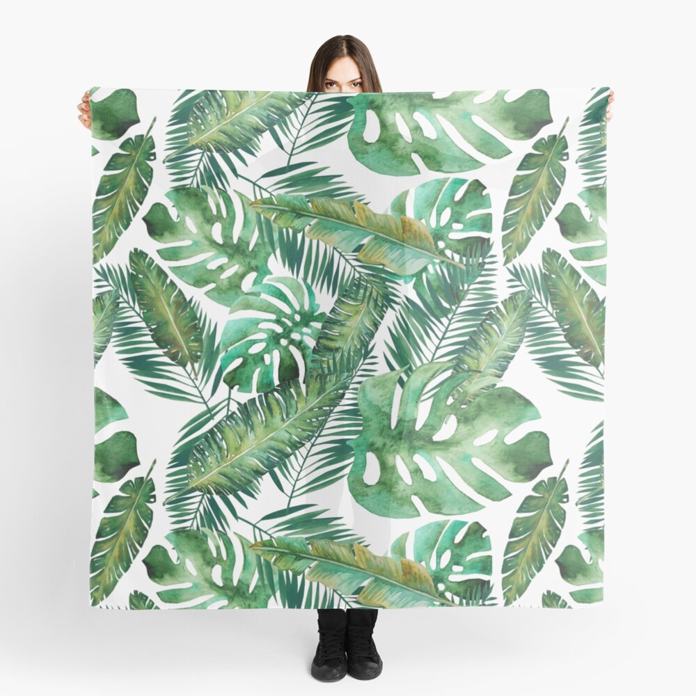 Monstera Banana Palm Leaf Scarf