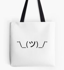 Shrug Emoticon ¯\_(ツ)_/¯ Japanese Kaomoji Tote Bag