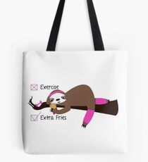 Fry Sloth in Pink Tote Bag