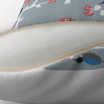 Alternate view of Tui & Pohutukawa Throw Pillow