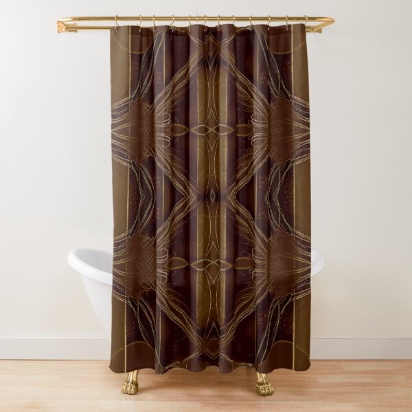 Leather Brown Shower Curtain