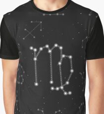 Jungfrau-Tierkreis-Konstellations-Design Grafik T-Shirt