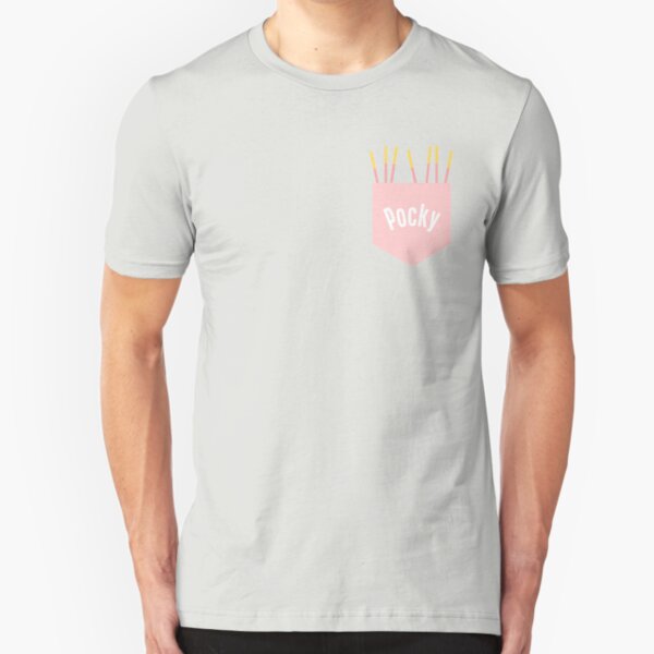 Pocky Pocket (Strawberry Version) Slim Fit T-Shirt