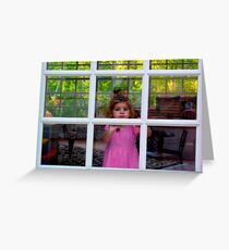 Olivia Through The Window Greeting Card