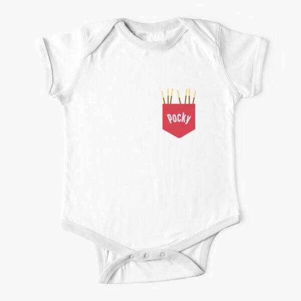 Pocky Pocket (Chocolate Version) Short Sleeve Baby One-Piece