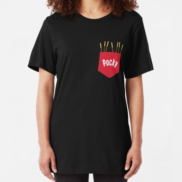 Pocky Pocket (Chocolate Version) Slim Fit T-Shirt