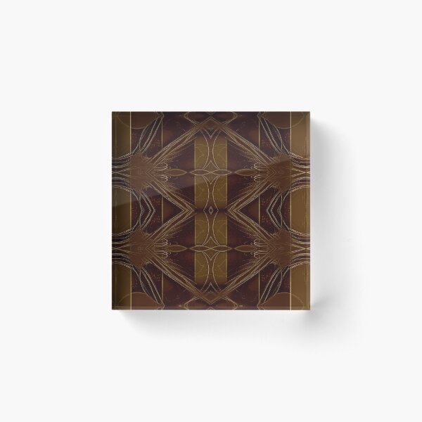 Leather Brown  Acrylic Block