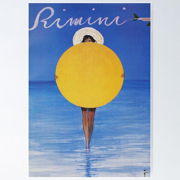 Item preview, Rimini Italy Vintage Travel Poster designed and sold by vintagevivian.