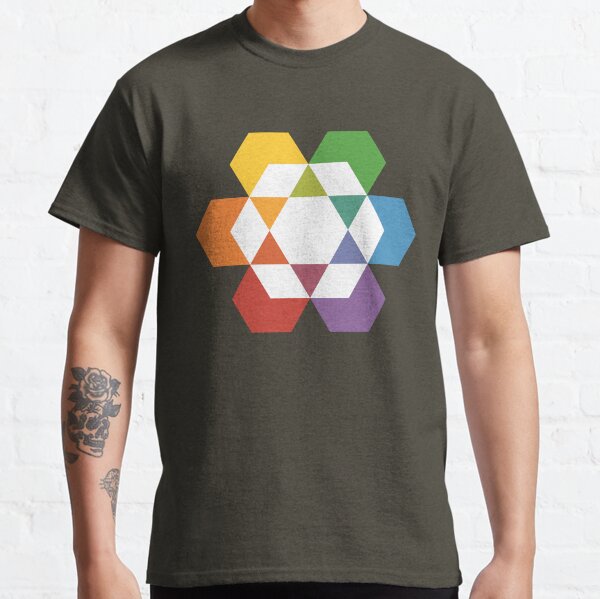 Hexagonal Awareness Star Dattern (white infill) Classic T-Shirt