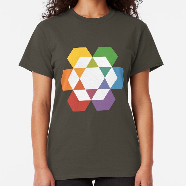 Hexagonal Awareness Star Dattern (white infill) Classic T-Shirt