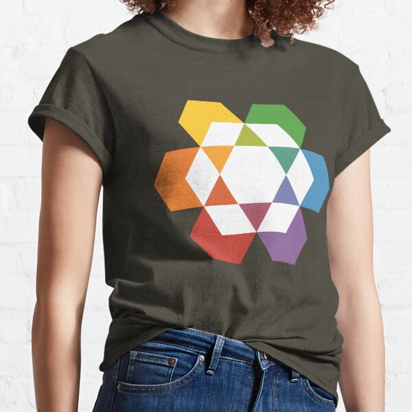 Hexagonal Awareness Star Dattern (white infill) Classic T-Shirt