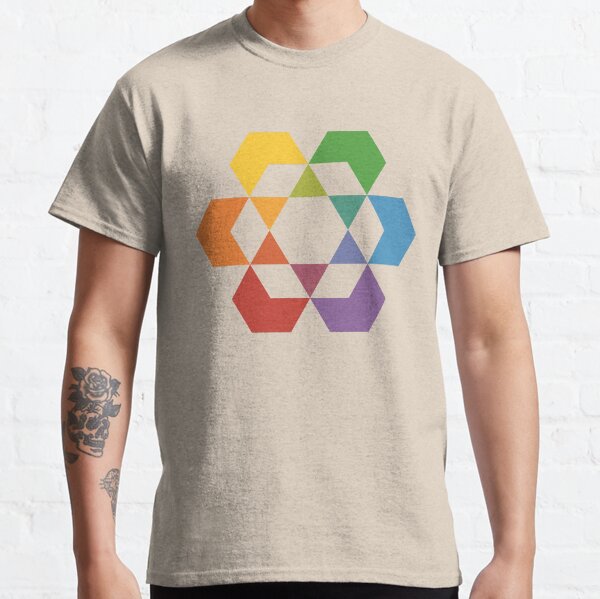 Hexagonal Awareness Star Design Classic T-Shirt