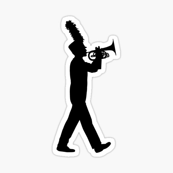 Marching Alto Saxophone Sticker for Sale by Vistascribe