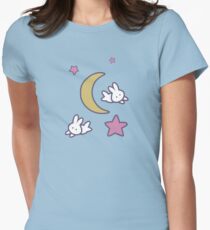 Sailor Moon inspiriert Bunny of the Moon Tagesdecke Kuscheldruck Tailliertes T-Shirt für Frauen