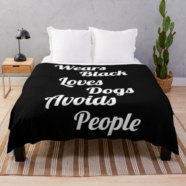 Item preview, Wears Black Loves Dogs Avoids People designed and sold by asphaltbubble.