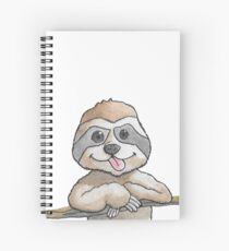 Cute Sloth on Branch Spiral Notebook