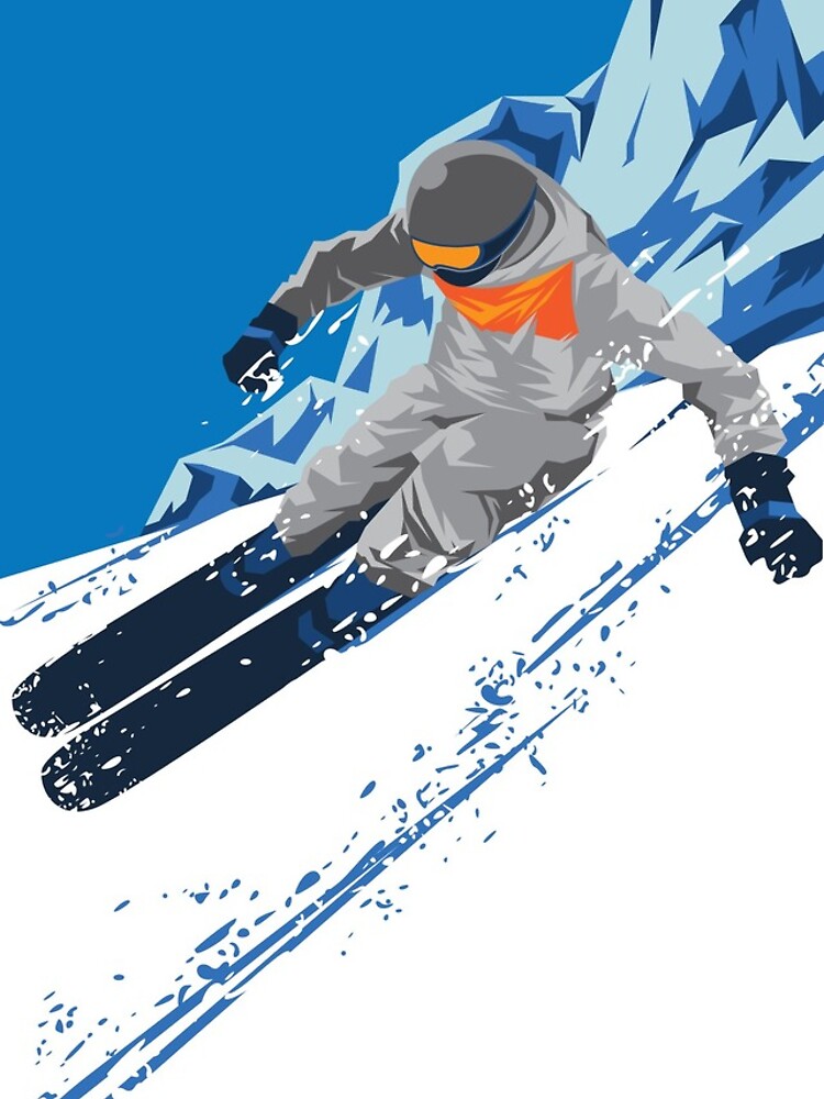 Downhill Skiing Snow Skier Ski Winter Sports by scooterbaby