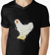 Chicken hen glowing Art Men's V-Neck T-Shirt