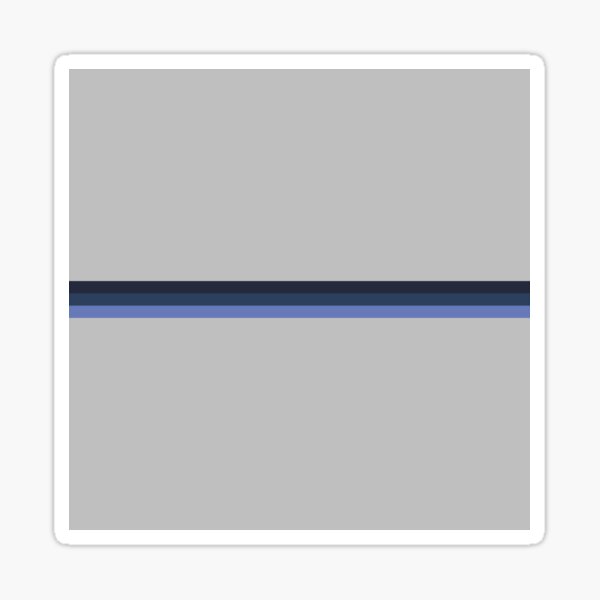 Vista previa del artículo con la obra «Rayas azules minimalistas abstractas en gris», diseñado y vendido por Retro-Rocket.