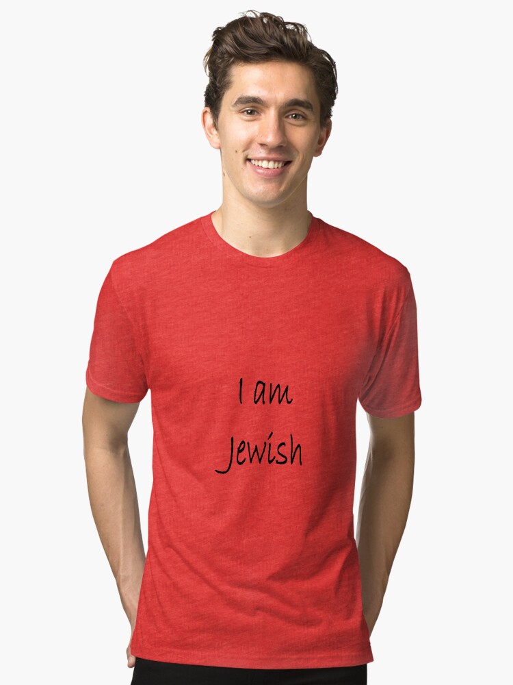 Alternate view of Show solidarity for the #Jewish people: I am Jewish #IamJewish Tri-blend T-Shirt