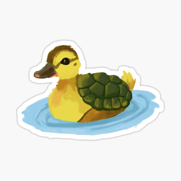 Turtle Duck Sticker