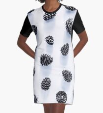 Pine Cones Graphic T-Shirt Dress