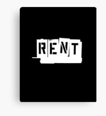 Rent (White) Canvas Print