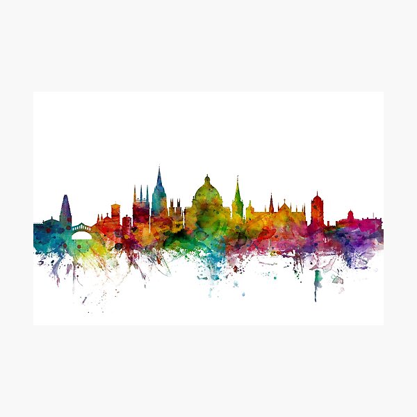 Item preview, Oxford England Skyline designed and sold by ArtPrints.