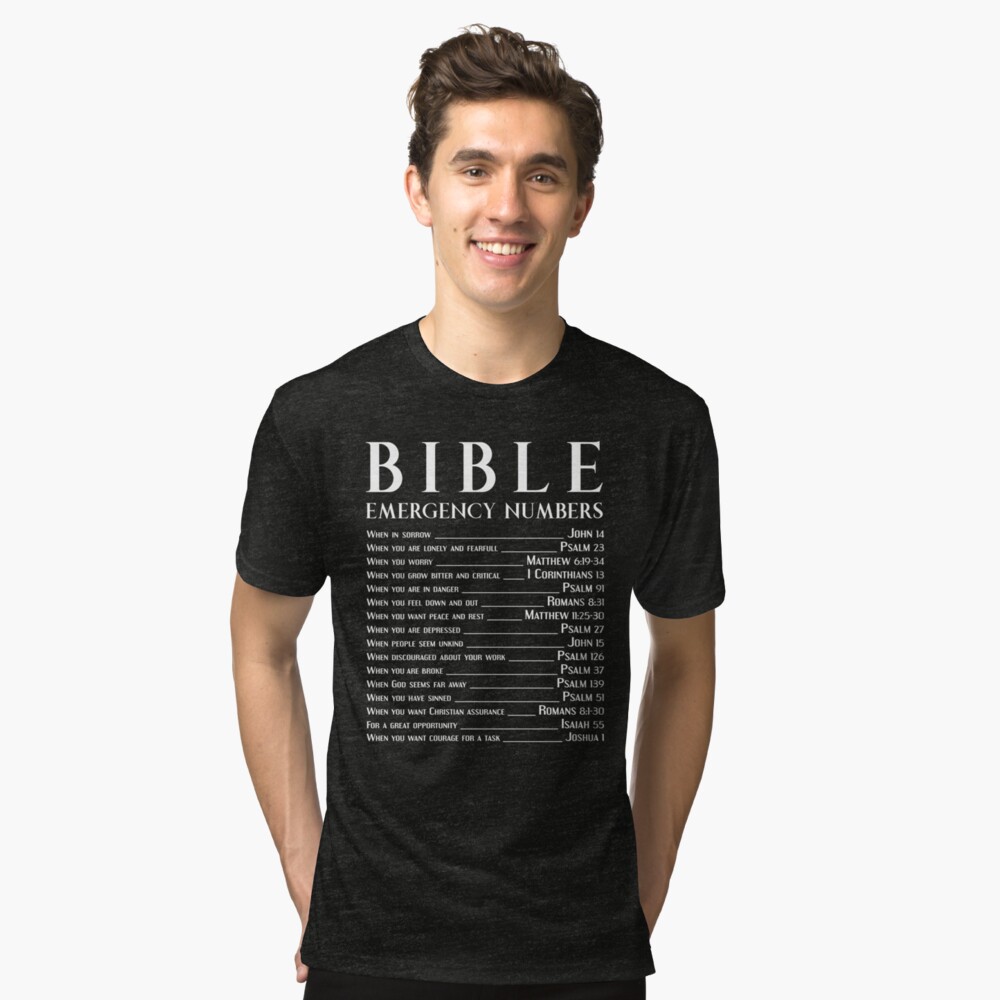 bible emergency numbers shirt