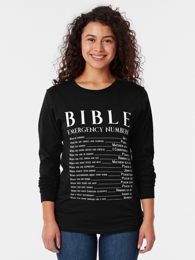 bible emergency numbers shirt