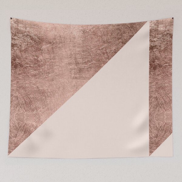 Item preview, Minimalist blush pink rose gold color block geometric designed and sold by GirlyTrend.