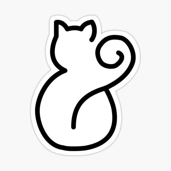 Artikel-Vorschau von Back Cat - Süße, einfache Katze , designt und verkauft von querblick.