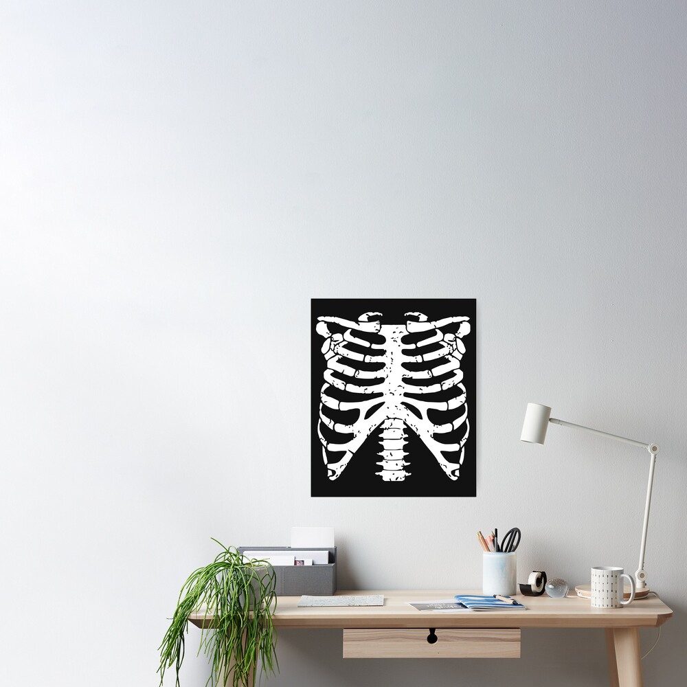 Skeleton ribcage Halloween Greeting Card by tarek25