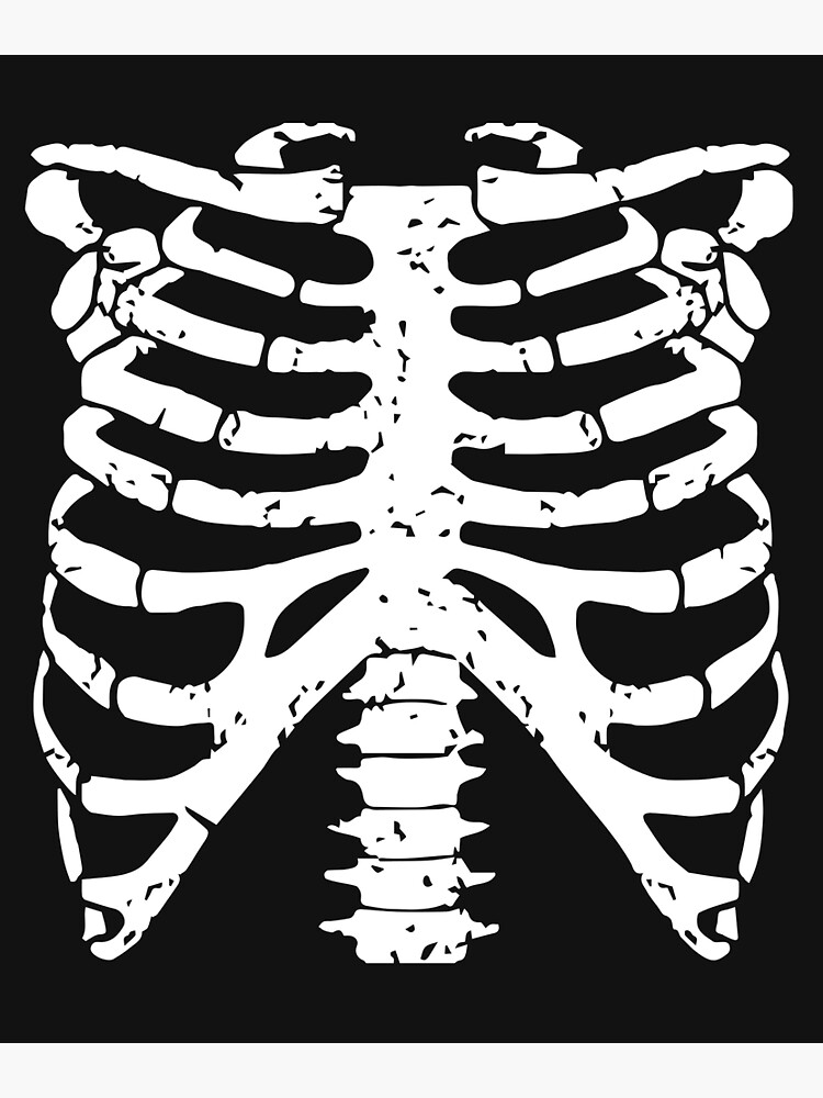 Skeleton ribcage Halloween Greeting Card by tarek25