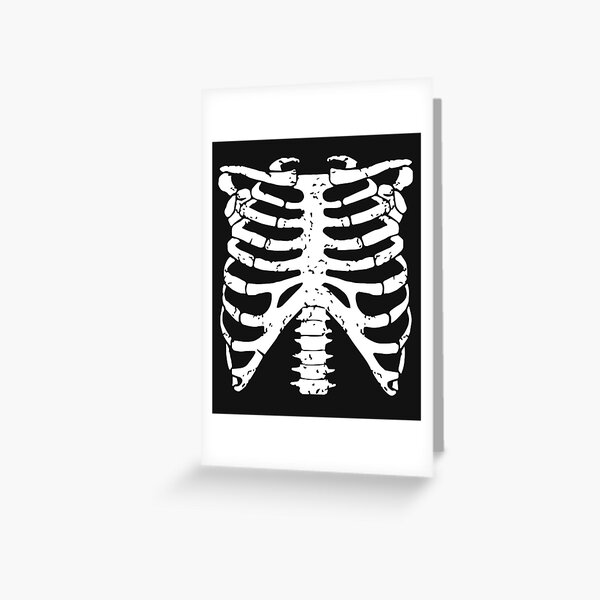 Skeleton ribcage Halloween Greeting Card by tarek25