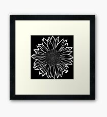 Sunflower in White Framed Print