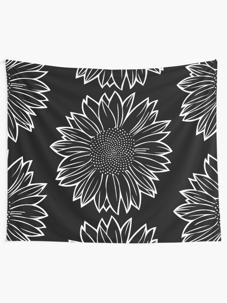 Alternate view of Sunflower in White Tapestry