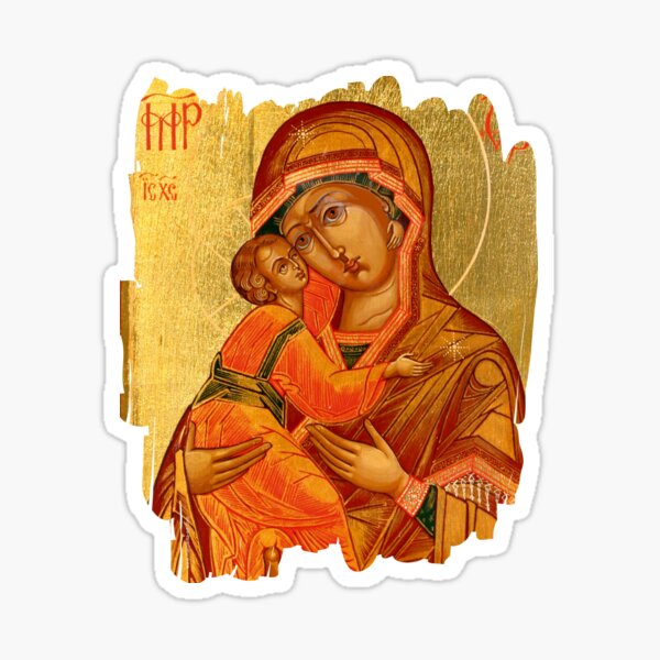 Holy Face Stickers Redbubble - order of the madonna and infant jesus roblox