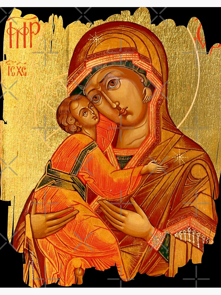 Impression Rigide Sainte Vierge Marie Avec Jesus Enfant Jesus Christ Icon 06 Par Margarita Art Redbubble