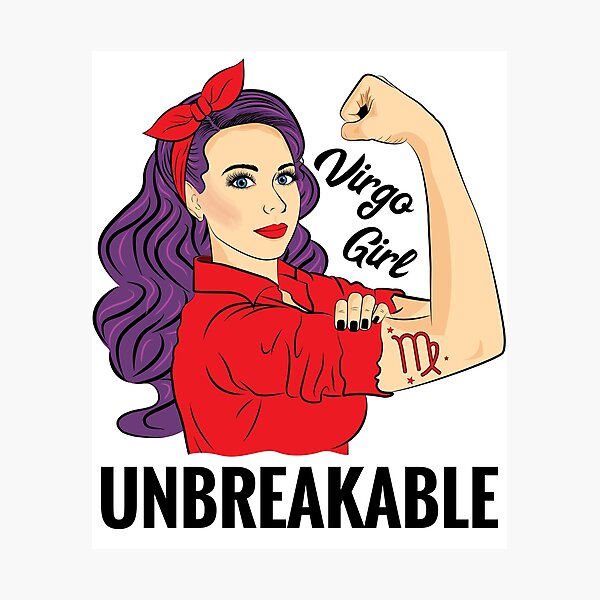 Virgo Girl Woman Unbreakable Photographic Print