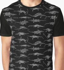 Camiseta gráfica Lagartos de pescado negro