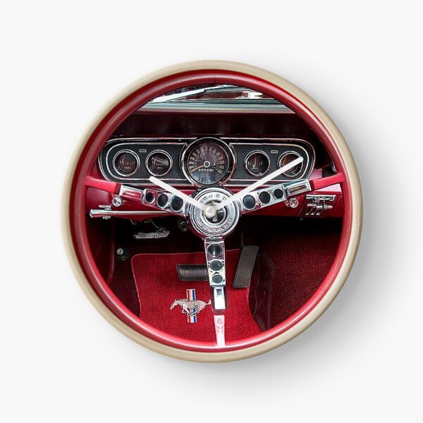 Red Steering Wheel Clock