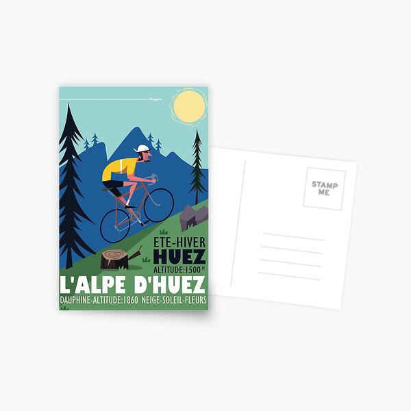 Item preview, L'Alpe D'Huez Cyclist poster designed and sold by GAGodel.